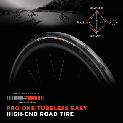 Schwalbe Pro One Evo Super Race V-Guard TLE Folding Tyre, Black, 34-622 (700x34C
