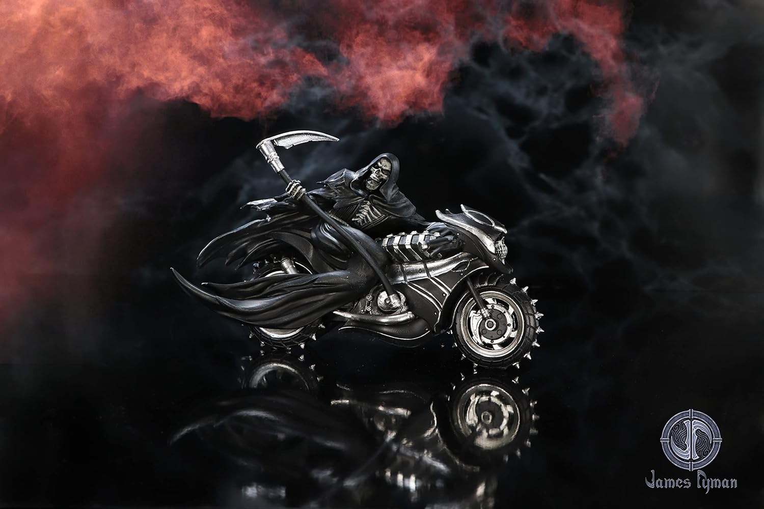 Nemesis Now James Ryman You Can’t Outrun The Reaper, Black, 22.5cm