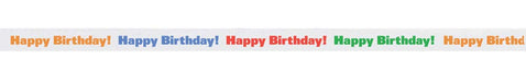 Multicolor Happy Birthday Curling Ribbon - (68.5 Meters Long) 1 Piece - Vibrant Decorative Ribbon for Parties & Gifting