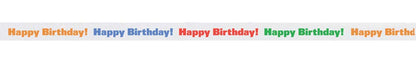 Multicolor Happy Birthday Curling Ribbon - (68.5 Meters Long) 1 Piece - Vibrant Decorative Ribbon for Parties & Gifting