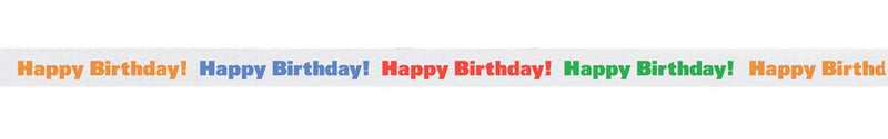 Multicolor Happy Birthday Curling Ribbon - (68.5 Meters Long) 1 Piece - Vibrant Decorative Ribbon for Parties & Gifting