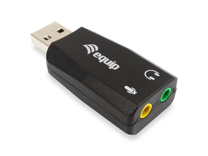 Equip USB Sound Adapter Sound Card USB 2 x 3.5 mm Stereo Mic-In Line-Out External