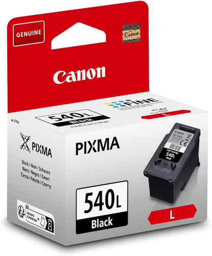 Canon PG-540L High Yield Black Genuine Ink Cartridge (Cardboard Packaging