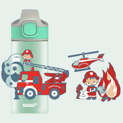SIGG - Aluminium Kids Water Bottle - With Straw - Leakproof - Lightweight - BPA Free - Climate Neutral Certified - School & Sports - 0.4L