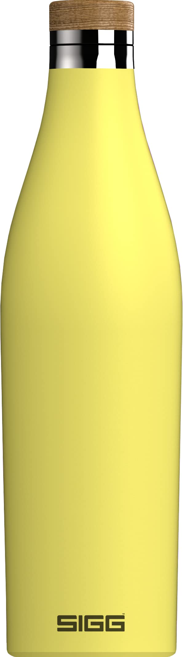SIGG Meridian Ultra Lemon drinking bottle (0.5 L), pollutant-free and leak-proof water bottle made of stainless steel, double-wall insulated bottle for cold or hot drinks