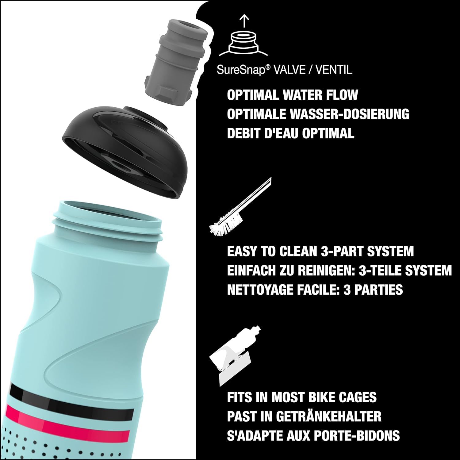 SIGG - Fahrrad Trinkflasche - Pulsar - Quetschbar - Spülmaschinenfest - Federleicht - Auslaufsicher - BPA-frei - 0,75L