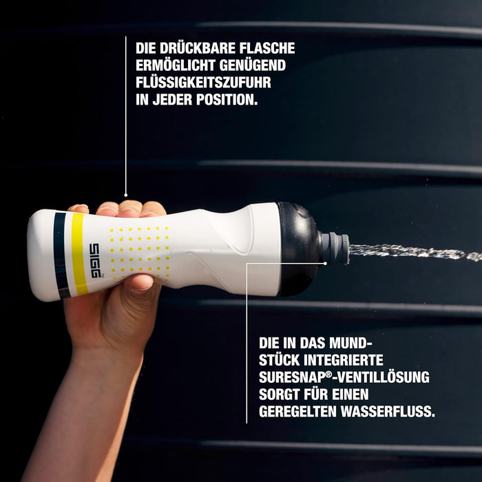 SIGG - Fahrrad Trinkflasche - Pulsar - Quetschbar - Spülmaschinenfest - Federleicht - Auslaufsicher - BPA-frei - 0,75L