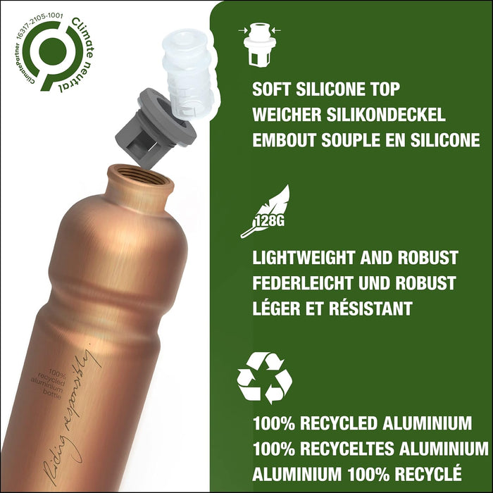 SIGG - Alu Trinkflasche Sport - Wasserflasche - Move MyPlanet - KlimaPartner zertifiziert - Federleicht - BPA-frei - Made in Switzerland - 0,75L