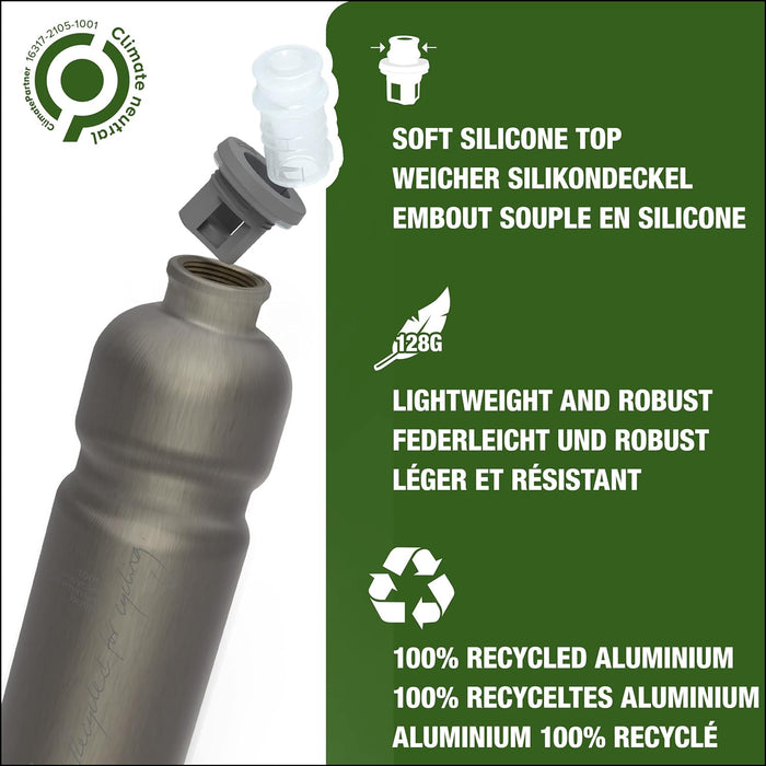 SIGG - Alu Trinkflasche Sport - Wasserflasche - Move MyPlanet - KlimaPartner zertifiziert - Federleicht - BPA-frei - Made in Switzerland - 0,75L