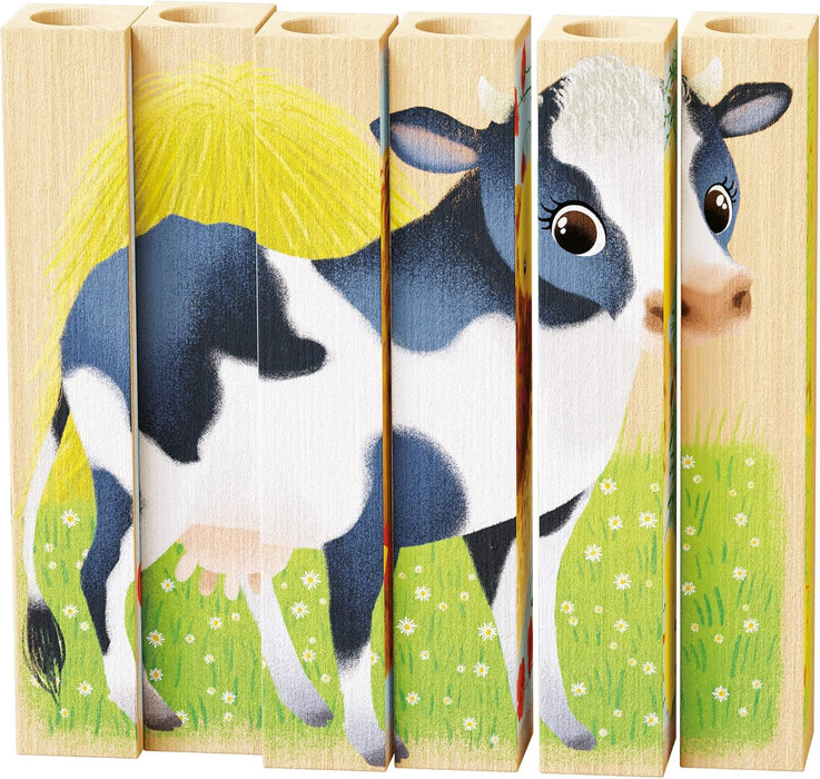 Quercetti - Four Puzzle Play Organic, Farm Animals, 80712 Animals Farm New
