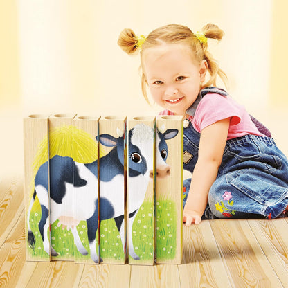 Quercetti - Four Puzzle Play Organic, Farm Animals, 80712 Animals Farm New