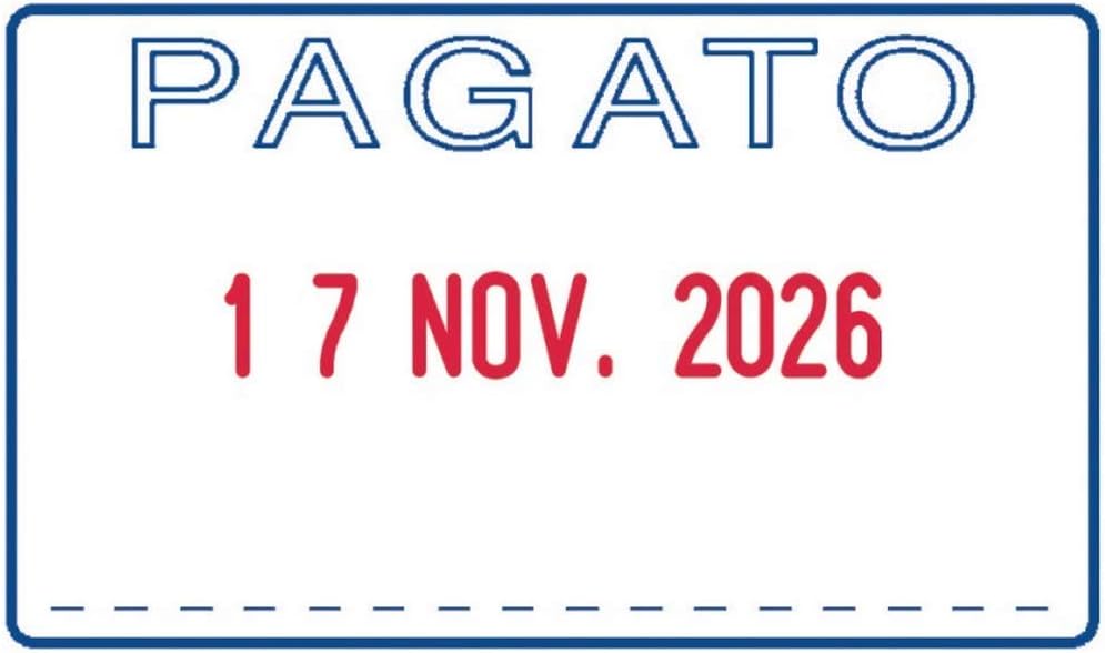 Trodat Printy 4750/L2 Date Display with Manual PAGATO Self-Inking Blue/Red
