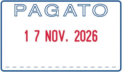 Trodat Printy 4750/L2 Date Display with Manual PAGATO Self-Inking Blue/Red