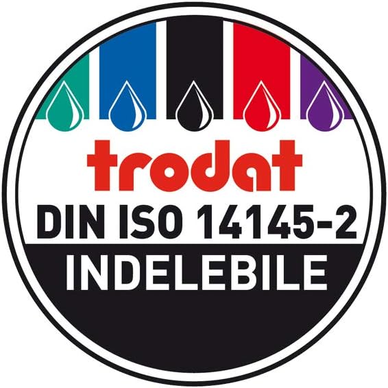 Trodat Printy 4750/L2 Date Display with Manual PAGATO Self-Inking Blue/Red