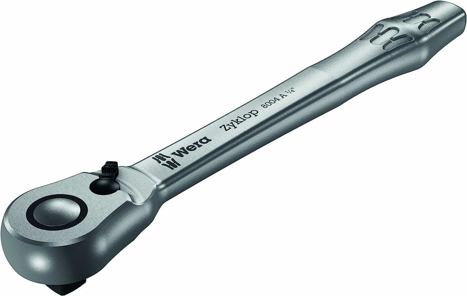 Wera 05004004001 8004 A Zyklop Metal-Knarre mit Umschalthebel mit 1/4Zoll-Antrieb, 1/4 Zoll x 141.0 mm