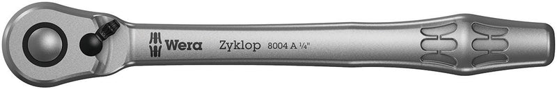 Wera 05004004001 8004 A Zyklop Metal-Knarre mit Umschalthebel mit 1/4Zoll-Antrieb, 1/4 Zoll x 141.0 mm