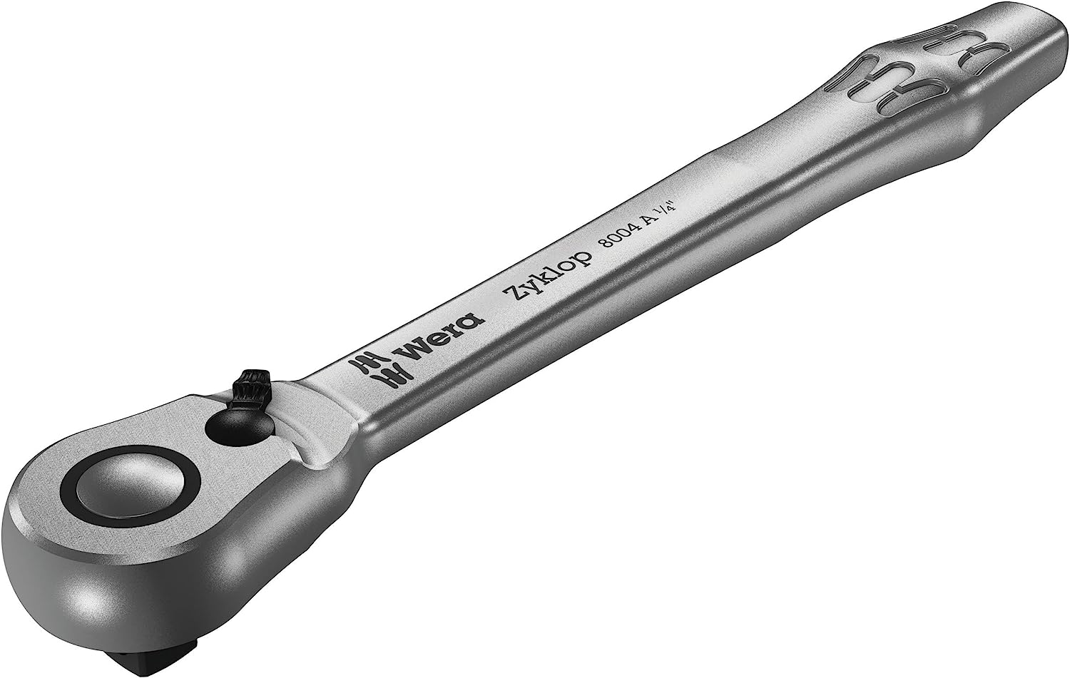 Wera 05004004001 8004 A Zyklop Metal-Knarre mit Umschalthebel mit 1/4Zoll-Antrieb, 1/4 Zoll x 141.0 mm