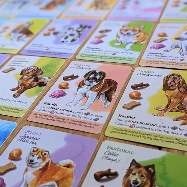 Dog Park Strategy Board Game Famous Dogs Expansion by Birdwood Games, Adds New Characters with 29 New Cards, Family Board Game