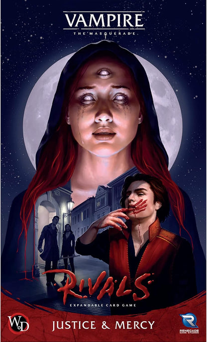 Renegade Game Studios | Vampire: The Masquerade Rivals - Justice & Mercy | Card Game | Ages 14+ | 2-4 Players | 30-70 Minutes Playing Time