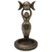 Exclusive Bronze Spiral Goddess Tea Light Holder 12Cm