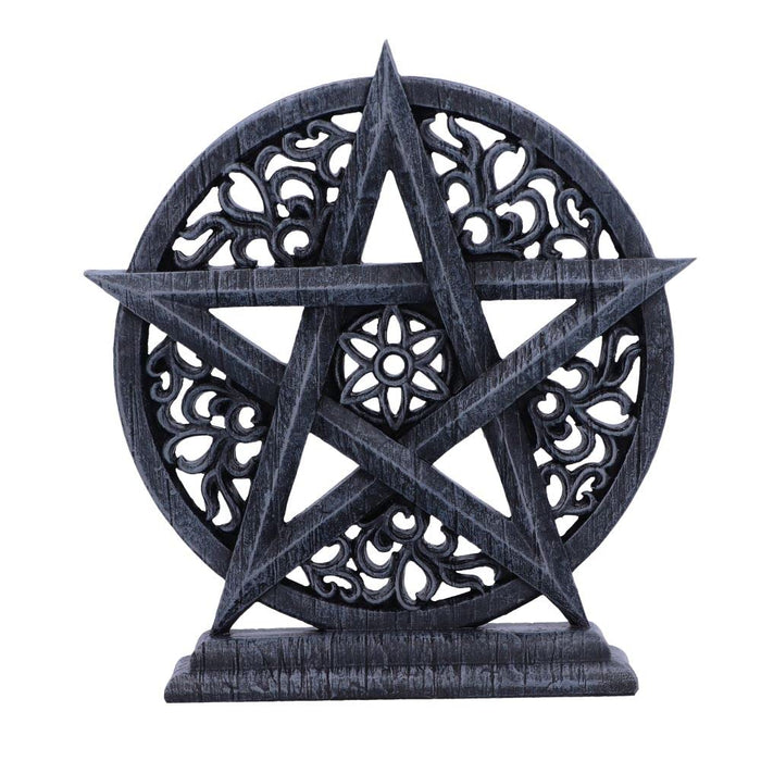 Nemesis Now Twilight Pentagram Ornament, Silver, 15.5cm, Resin