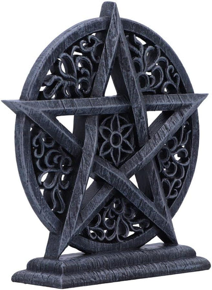 Nemesis Now Twilight Pentagram Ornament, Silver, 15.5cm, Resin