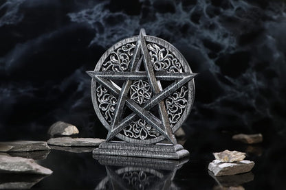 Nemesis Now Twilight Pentagram Ornament, Silver, 15.5cm, Resin