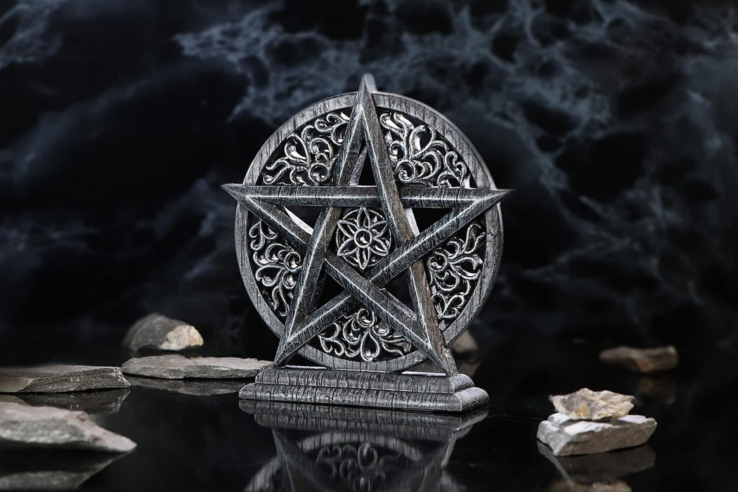 Nemesis Now Twilight Pentagram Ornament, Silver, 15.5cm, Resin