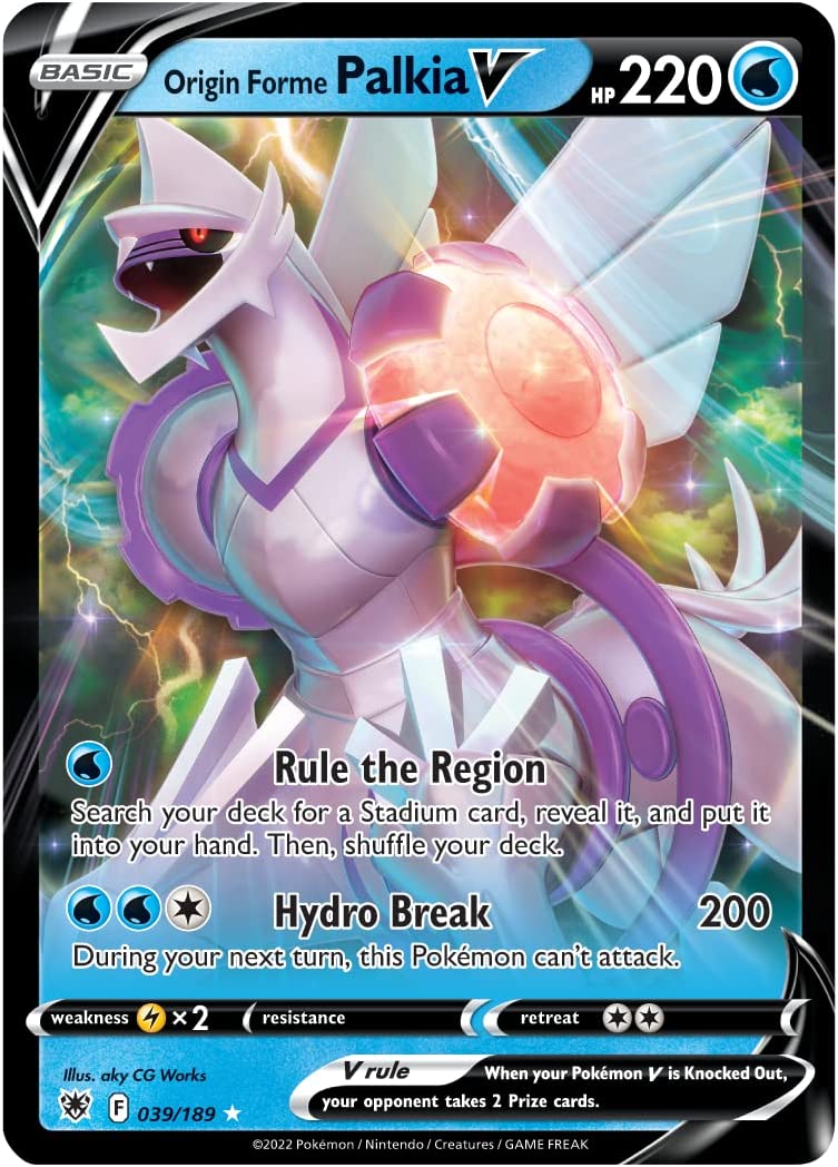 Pokémon TCG: Origin Forme Palkia VSTAR League Battle Deck (60-Card Ready-to-Play Deck, 3 Foil V Cards & 2 Foil VSTAR Cards