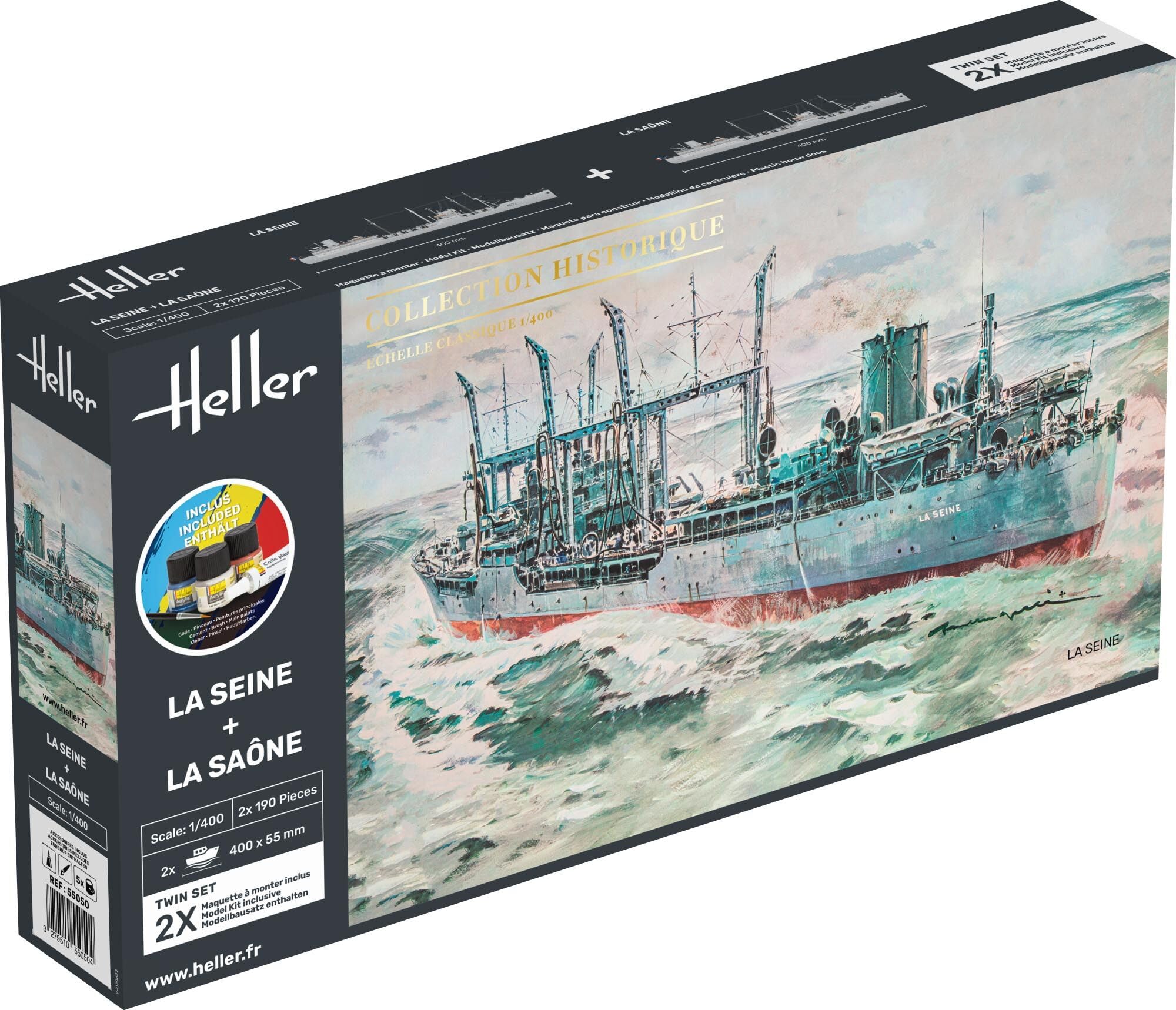 Heller - 1/400 Starter Kit La Seine + La Saone Twinsethel55050