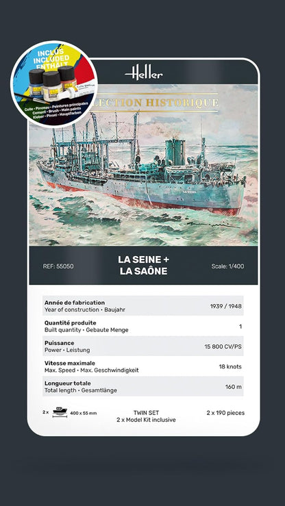 Heller - 1/400 Starter Kit La Seine + La Saone Twinsethel55050