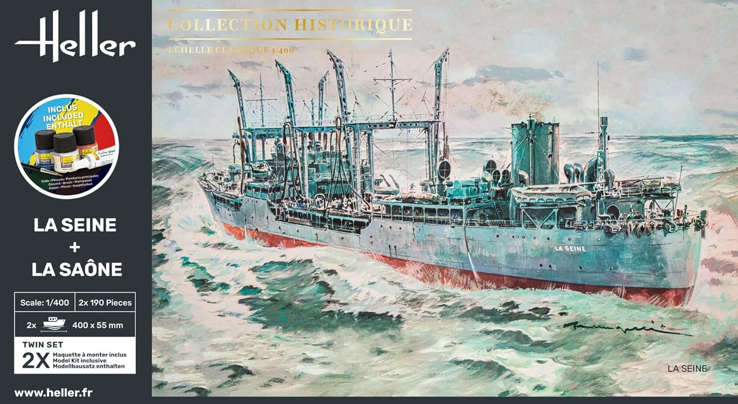 Heller - 1/400 Starter Kit La Seine + La Saone Twinsethel55050