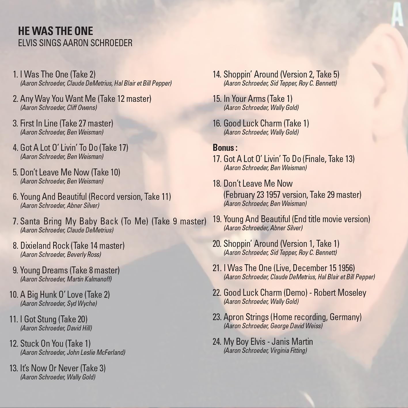 He Was the One (Elvis Sings Aaron Schroeder