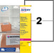 Avery Self Adhesive Waterproof Parcel Mailing Labels, Laser Printers, 2 Labels per A4 Sheet, 50 Labels, Weatherproof (SKU), White,199.6 x 143.5