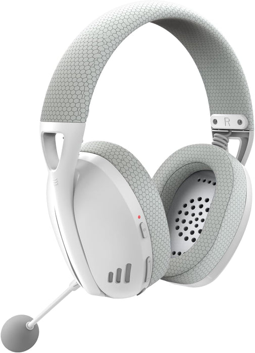 REDRAGON IRE White/Grey H848G Wireless Bluetooth Headphones with USB Dongle, Ultralight 180g, Detachable Mic, PC, Console, Mobile