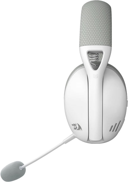 REDRAGON IRE White/Grey H848G Wireless Bluetooth Headphones with USB Dongle, Ultralight 180g, Detachable Mic, PC, Console, Mobile