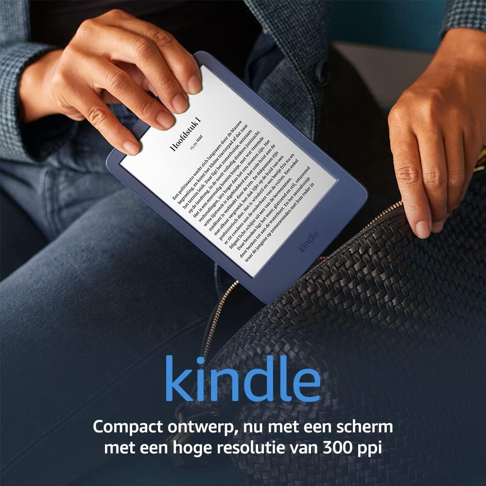 Kindle (2022 release) | The lightest and most compact Kindle, now with a 6", 300 ppi high-resolution display and double the storage | Without ads | Denim Without Kindle Unlimited Denim Without Ads