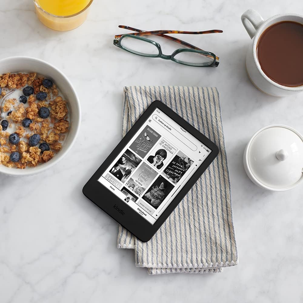 Kindle (2022 release) | The lightest and most compact Kindle, now with a 6", 300 ppi high-resolution display and double the storage | Without ads | Denim Without Kindle Unlimited Denim Without Ads