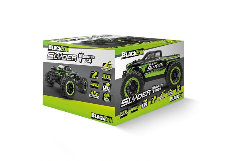 HPI BlackZon Slyder MT Eletric Monster Truck 4WD Remote Control Car Green (540100
