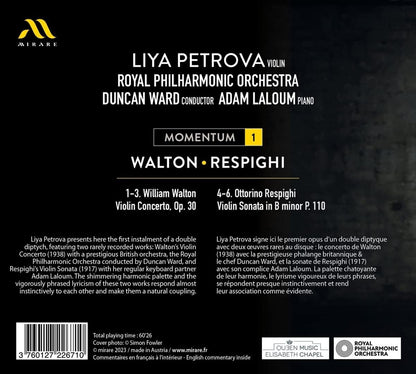 Liya Petrova: Momentum 1: Walton: Violin Concerto/Respighi: Violin Sonata