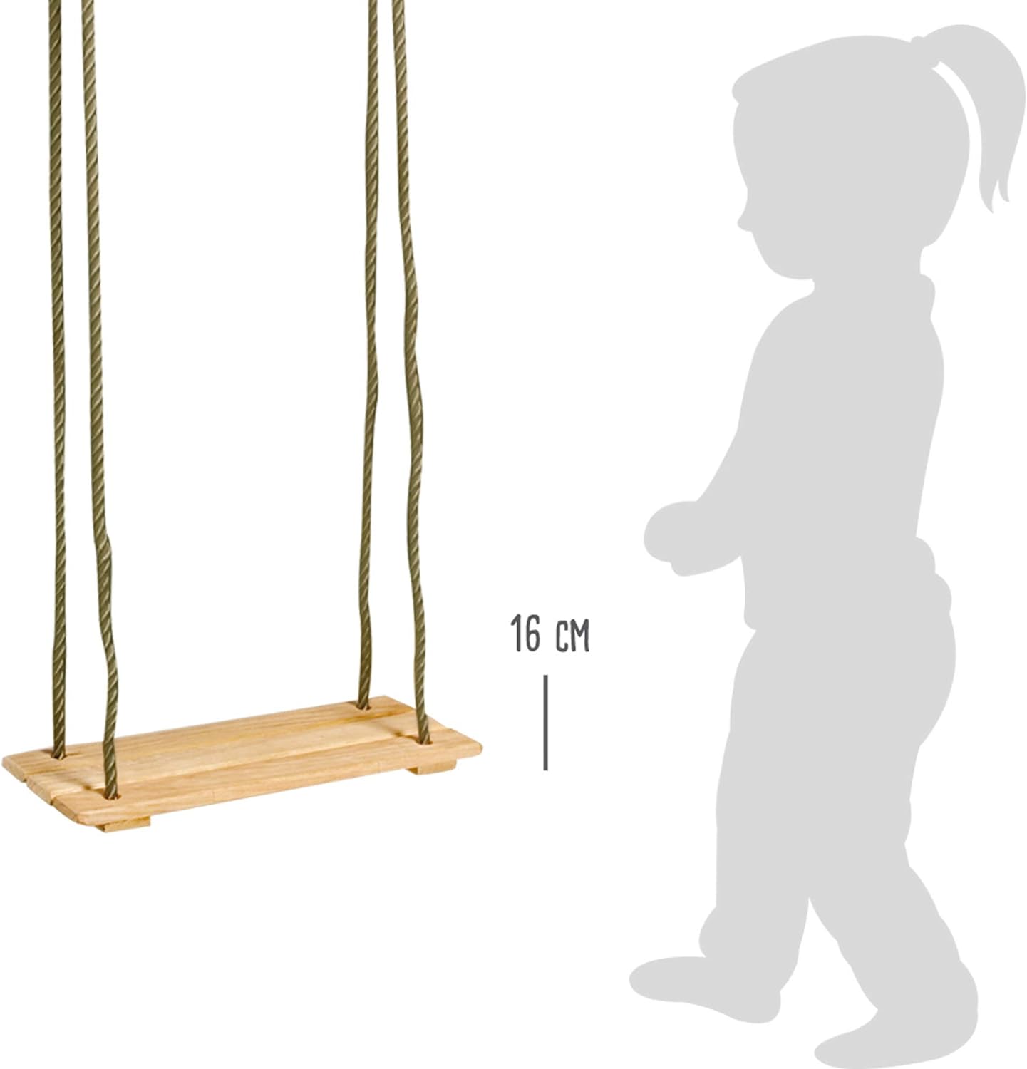 Childrens Wooden Garden Swing Seat