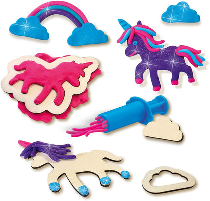 SES 00410 Knete-Einhorn-Neonglitzer,