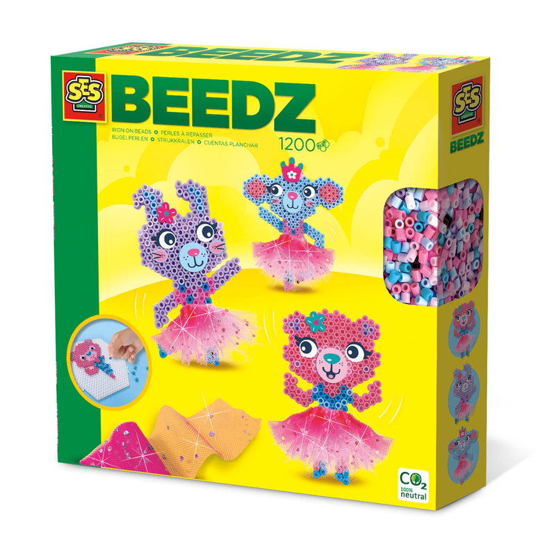 SES Creative 06077 Iron on Beads-Ballerina Animals, Multiple
