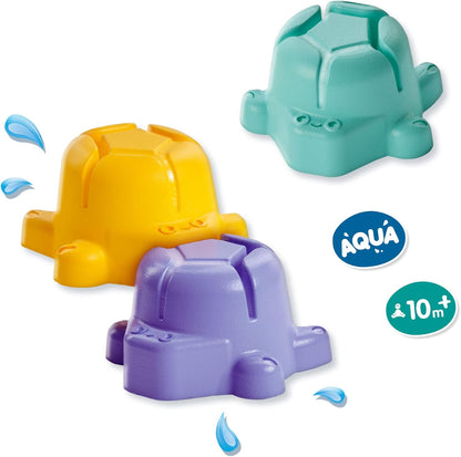 SES Creative 13058 Stacking bath turtles - Turtles in three bright, modern colours; The turtles work as a funnel; Age 10m+