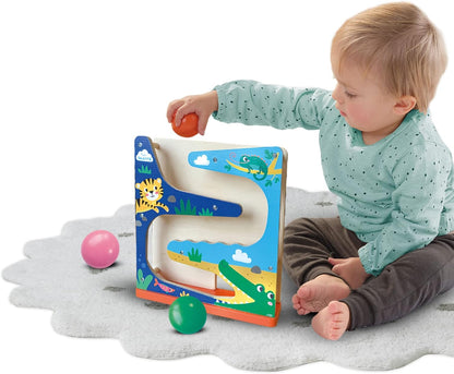 SES Creative 13144 Wooden Ball Track Crocodile, Multi, One Size