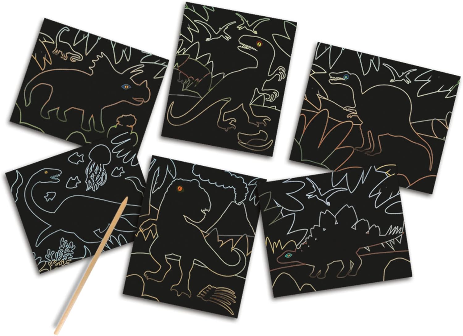 SES Creative 14285 - Glow in The Dark Scratch - Dinosaurs