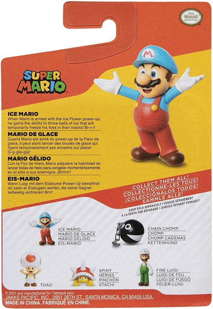 SUPER MARIO Action Figure 2.5 Inch Ice Open Arms Mario Collectible Toy