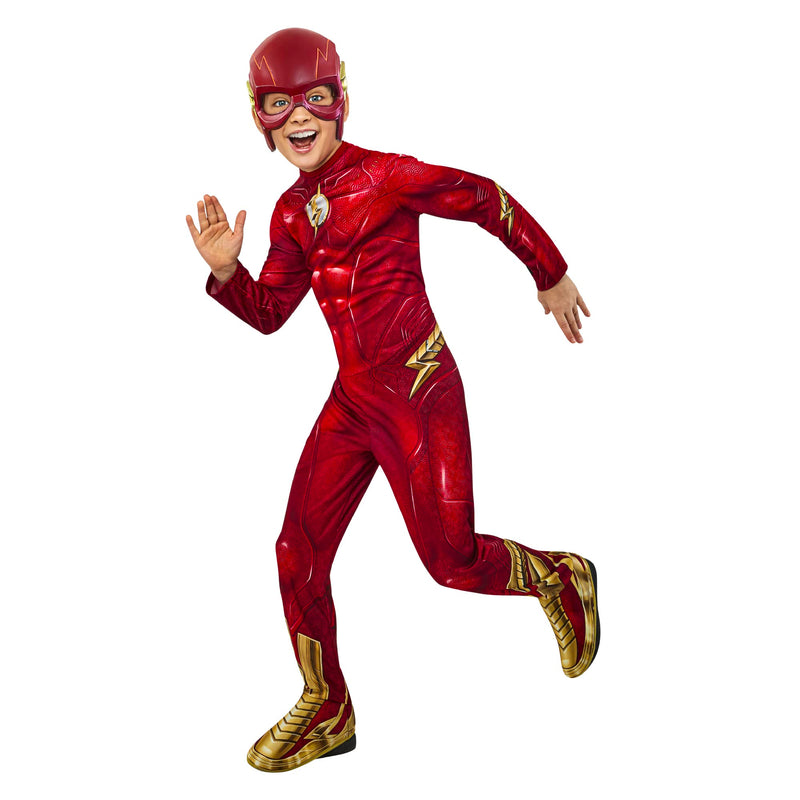 Rubie's Boys DC Comics Flash The Movie Costume Jumpsuit and Mask, Kids Fancy Dress