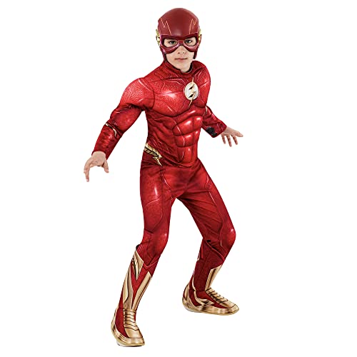 Rubie's Boys DC Comics Flash The Movie Deluxe Costume Jumpsuit and Mask