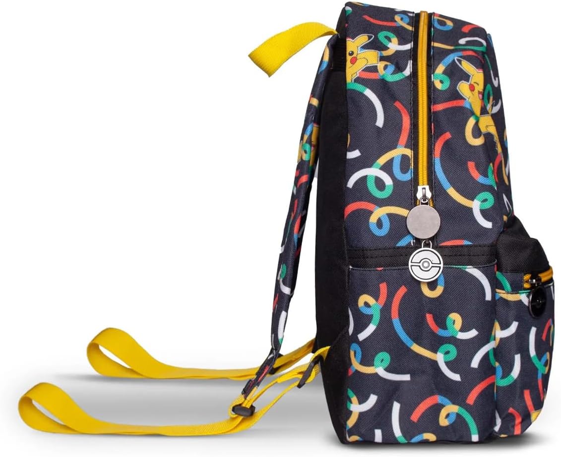 Pokemon Pikachu Sublimation All-Over Print Mini Backpack, Black (Mp045500pok
